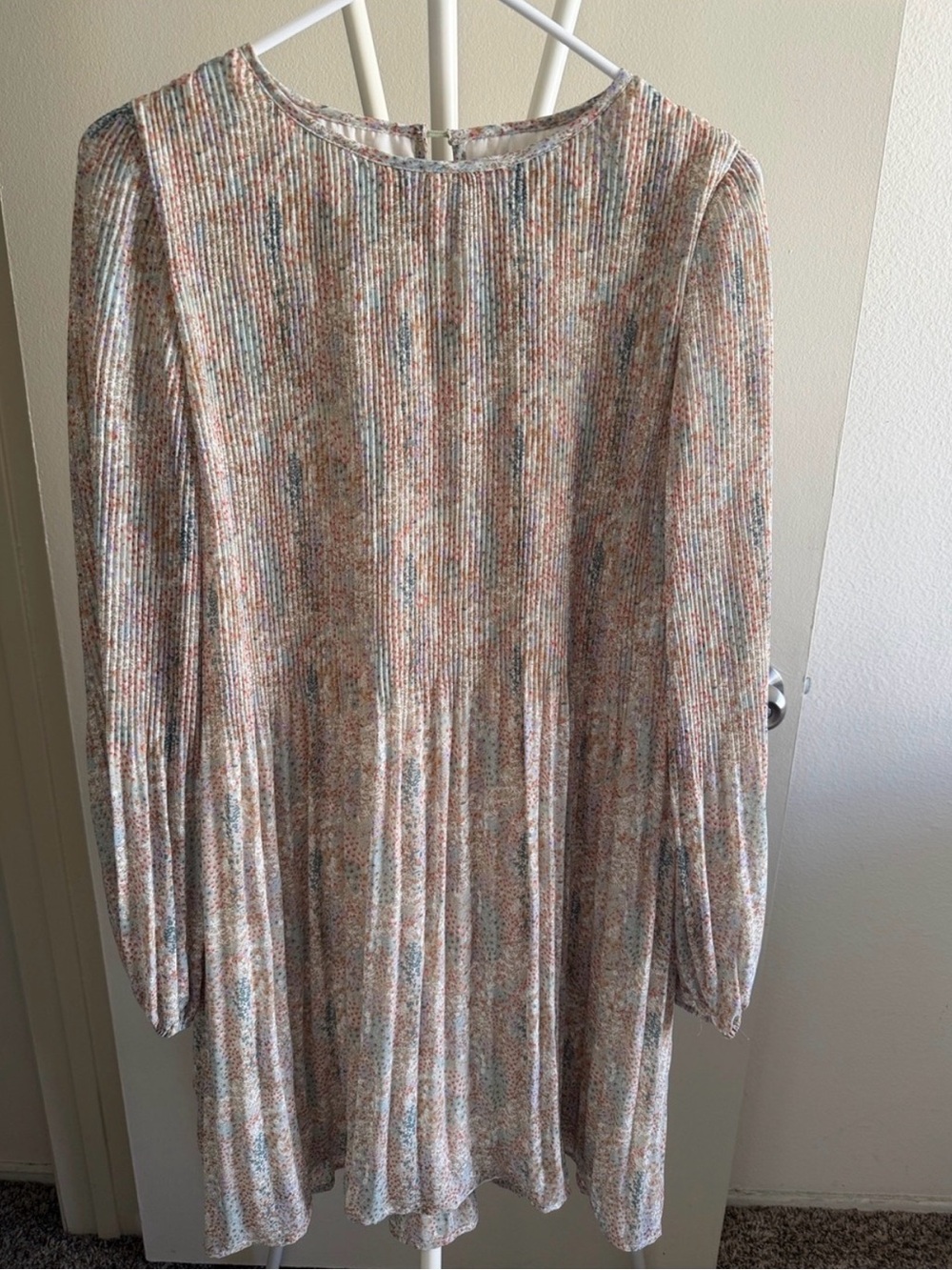 Wishlist Multicolor Ribbed Floral Swing Dress